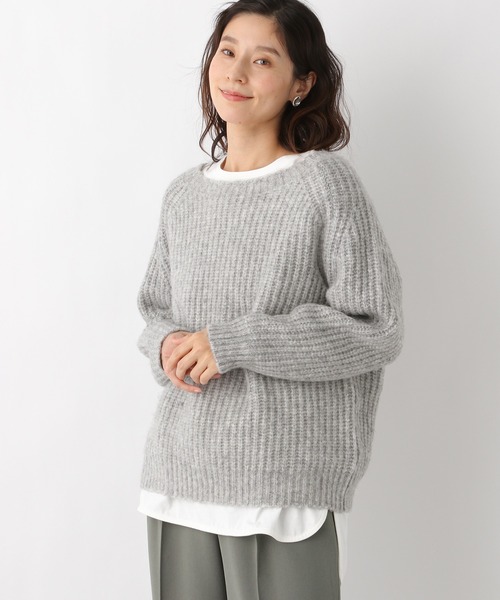 LEPSIM(レプシィム)の「3G*MIXカラーニット 922217(ニット/セーター・レディース・グレー/ブルー/キャメル・FREE)」の2枚目の写真