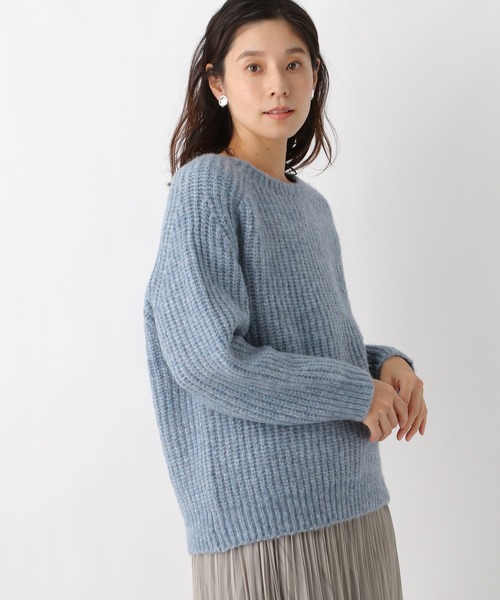 LEPSIM(レプシィム)の「3G*MIXカラーニット 922217(ニット/セーター・レディース・グレー/ブルー/キャメル・FREE)」の3枚目の写真