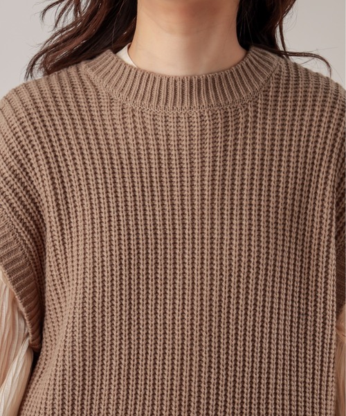 natural couture(ナチュラルクチュール)の「BACKレースアップゆるベスト(ベスト・レディース・アイボリー/ブラック/ベージュ・FREE)」の20枚目の写真