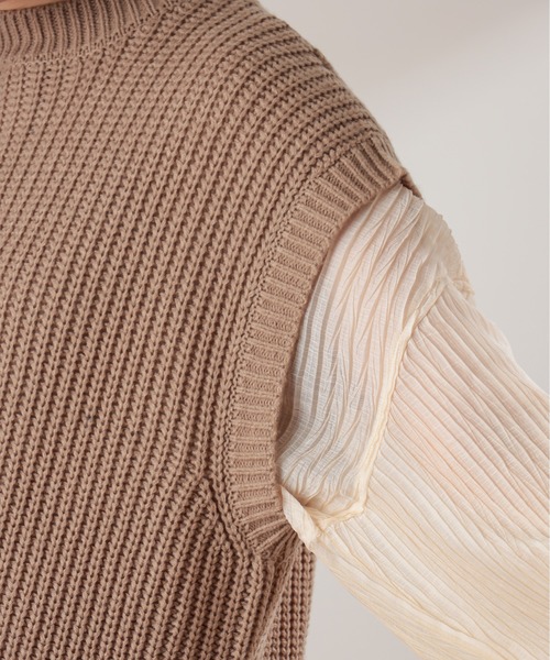 natural couture(ナチュラルクチュール)の「BACKレースアップゆるベスト(ベスト・レディース・アイボリー/ブラック/ベージュ・FREE)」の21枚目の写真