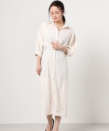ABITOKYO | ボリューム袖ウエストタックシャツロングワンピース(ワンピース)