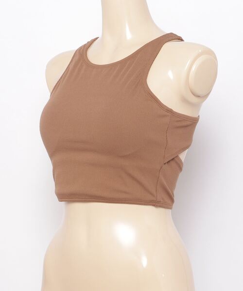 Ungrid（アングリッド）の「【ムラサキスポーツ別注】UNGRID/アングリッド  リブ素材水陸両用  フィットネスブラトップ/セットアップ対応  623100（水着・レディース・ブラウン/ブラック/グレー/カーキ/ピンク/ブルー/グリーン・L/M）」の8枚目の写真