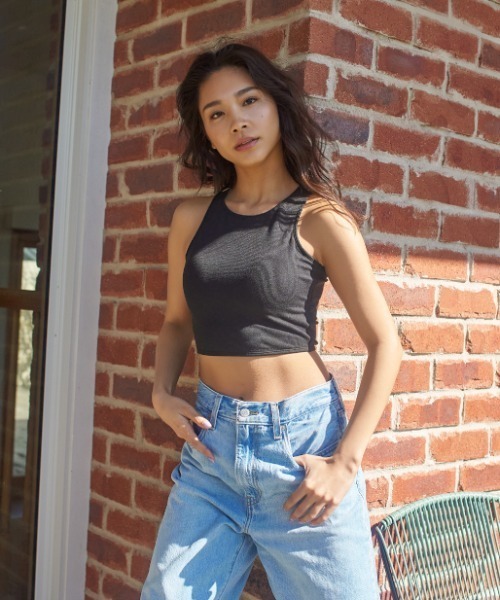 Ungrid（アングリッド）の「【ムラサキスポーツ別注】UNGRID/アングリッド  リブ素材水陸両用  フィットネスブラトップ/セットアップ対応  623100（水着・レディース・ブラウン/ブラック/グレー/カーキ/ピンク/ブルー/グリーン・L/M）」の14枚目の写真