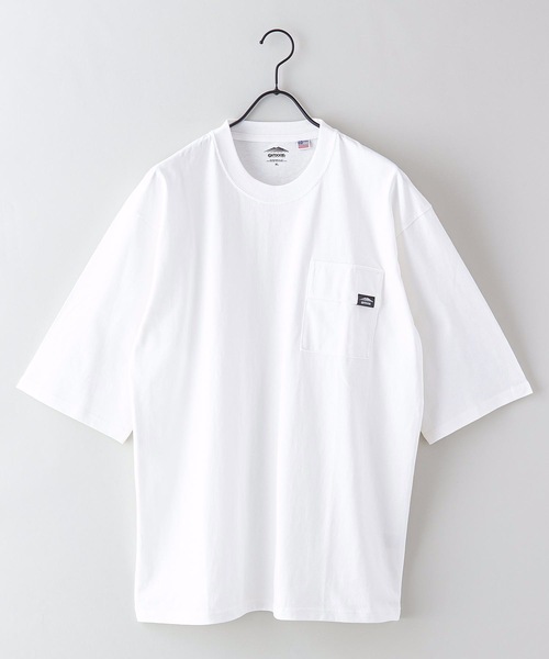 OUTDOOR PRODUCTS(アウトドアプロダクツ)の「【OUTDOOR PRODUCTS】USAコットン5分袖Tシャツ フララップ付きのポケット オーバーサイズ/ビッグシルエット(Tシャツ/カットソー・メンズ・ホワイト/ブラック/カーキ/ブルー系その他/ピンク系その他・SMALL/LARGE/X-LARGE/MEDIUM)」の2枚目の写真