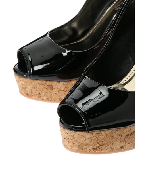 DURAS（デュラス）の「エナメルコルクオープントゥ（サンダル・レディース・ホワイト/ブラック/ベージュ・SMALL/MEDIUM）」の6枚目の写真