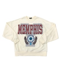 Beno | ライト裏毛 カレッジ ロゴ ルーズシルエット トレーナー 【MEMPHIS】(スウェット)