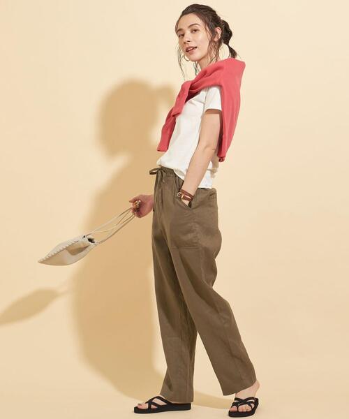 BEAUTY&YOUTH UNITED ARROWS(ビューティーアンドユースユナイテッドアローズ)の「【WEB限定】by ※フレンチリネン キャンバスイージーパンツ -ウォッシャブル-∴ ◆(その他パンツ・レディース・コバルトブルー/ブラック/モカ/ライム・L/S/M)」の11枚目の写真