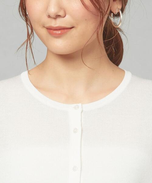 closet story（クローゼットストーリー）の「＜closet story＞□セッショクレイカン CRW カーディガン -手洗い可能-（カーディガン/ボレロ・レディース・ホワイト/ブラック/イエロー・FREE）」の11枚目の写真