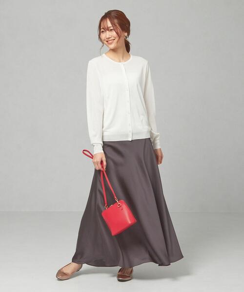 closet story（クローゼットストーリー）の「＜closet story＞□セッショクレイカン CRW カーディガン -手洗い可能-（カーディガン/ボレロ・レディース・ホワイト/ブラック/イエロー・FREE）」の4枚目の写真