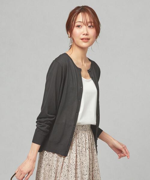 closet story（クローゼットストーリー）の「＜closet story＞□セッショクレイカン CRW カーディガン -手洗い可能-（カーディガン/ボレロ・レディース・ホワイト/ブラック/イエロー・FREE）」の8枚目の写真