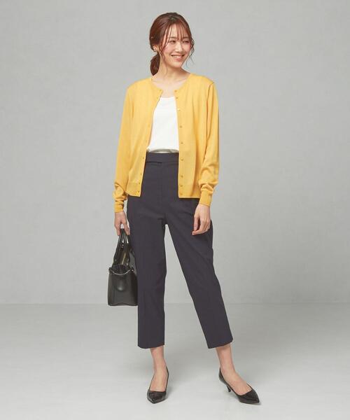 closet story（クローゼットストーリー）の「＜closet story＞□セッショクレイカン CRW カーディガン -手洗い可能-（カーディガン/ボレロ・レディース・ホワイト/ブラック/イエロー・FREE）」の12枚目の写真