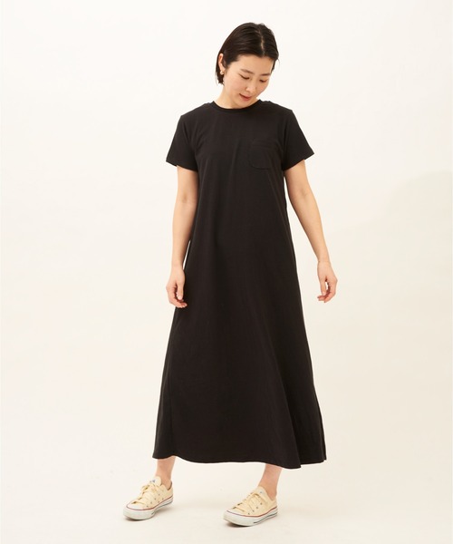 RUGGEDWORKS（ラゲッドワークス）の「【親子・姉妹お揃い】うしろ別布切替えカットワンピース（ワンピース・レディース・ブラック・FREE）」の4枚目の写真