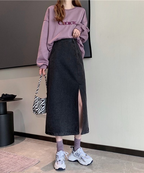 aimoha(アイモハ)の「スリットデニムスカート(デニムスカート・レディース・ブルー/ブラック/ネイビー/ブルー系その他・SMALL/MEDIUM/LARGE)」の20枚目の写真