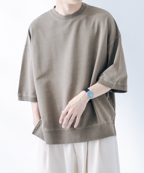 epnok(エプノック)の「ベーシックルーズピグメントTee(Tシャツ/カットソー・メンズ・グレイッシュベージュ/グレイッシュブルー・MEDIUM/LARGE)」の6枚目の写真