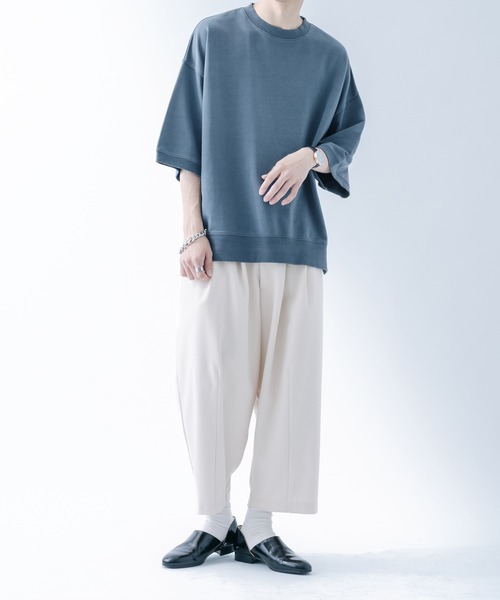 epnok(エプノック)の「ベーシックルーズピグメントTee(Tシャツ/カットソー・メンズ・グレイッシュベージュ/グレイッシュブルー・MEDIUM/LARGE)」の5枚目の写真