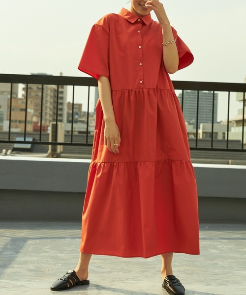 VACANCY（ヴァカンシー）の「ティアードシャツワンピース（シャツ