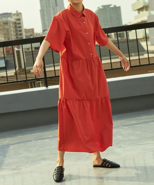 VACANCY（ヴァカンシー）の「ティアードシャツワンピース（シャツ