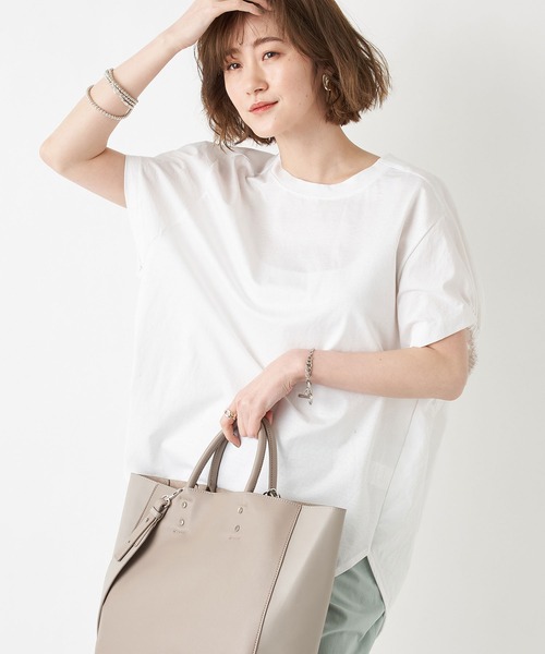 RIVE DROITE（リヴドロワ）の「A4サイズが余裕で入る　A4配色ソフトトート（トートバッグ・レディース・グレー系その他/ライトベージュ・FREE）」の7枚目の写真