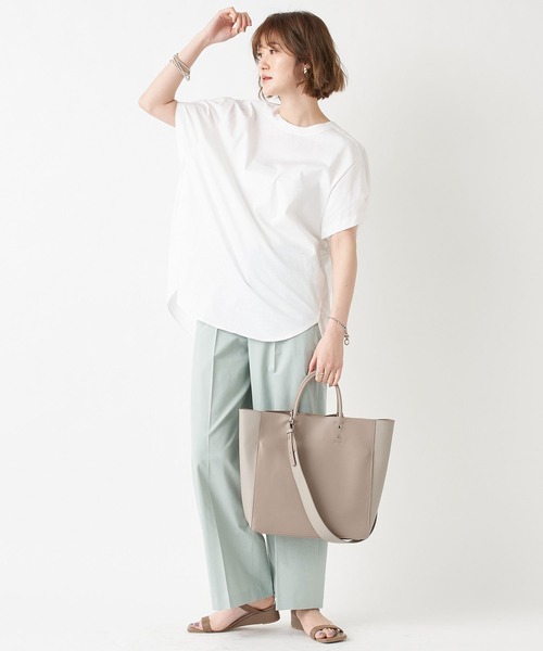 RIVE DROITE（リヴドロワ）の「A4サイズが余裕で入る　A4配色ソフトトート（トートバッグ・レディース・グレー系その他/ライトベージュ・FREE）」の8枚目の写真