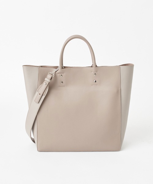 RIVE DROITE（リヴドロワ）の「A4サイズが余裕で入る　A4配色ソフトトート（トートバッグ・レディース・グレー系その他/ライトベージュ・FREE）」の10枚目の写真