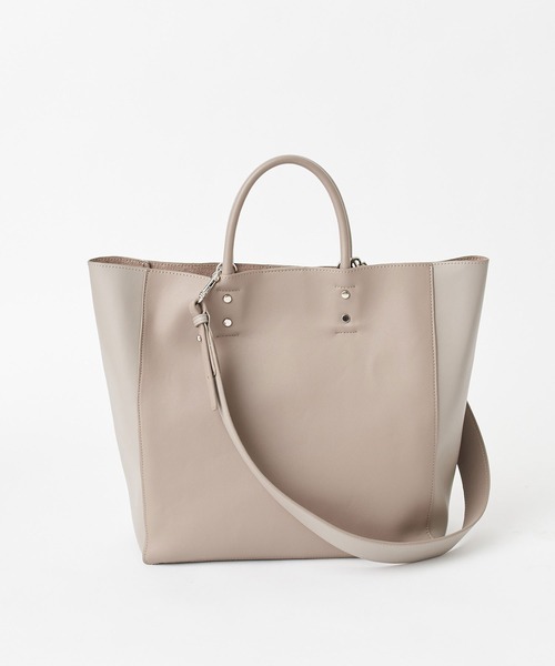 RIVE DROITE（リヴドロワ）の「A4サイズが余裕で入る　A4配色ソフトトート（トートバッグ・レディース・グレー系その他/ライトベージュ・FREE）」の17枚目の写真