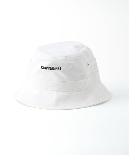 Carhartt WIP（カーハートダブリューアイピー）の「【CARHARTT / カーハート】scriptバケットハット（ハット・レディース・ブラック/ホワイト/カーキ・FREE）」の2枚目の写真