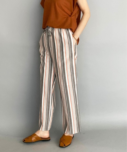 PICCIN(ピッチン)の「マルチストライプパンツ(その他パンツ・レディース・ネイビー/オレンジ・M)」の1枚目の写真