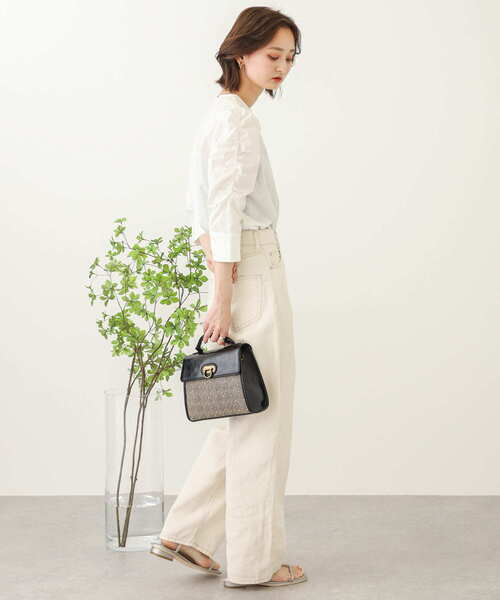 SENSE OF PLACE by URBAN RESEARCH（センスオブプレイスバイアーバンリサーチ）の「雑材コンビフラップショルダーバック（ショルダーバッグ・レディース・ブラウン/ブラック・ONE）」の4枚目の写真