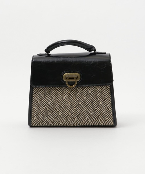 SENSE OF PLACE by URBAN RESEARCH（センスオブプレイスバイアーバンリサーチ）の「雑材コンビフラップショルダーバック（ショルダーバッグ・レディース・ブラウン/ブラック・ONE）」の5枚目の写真