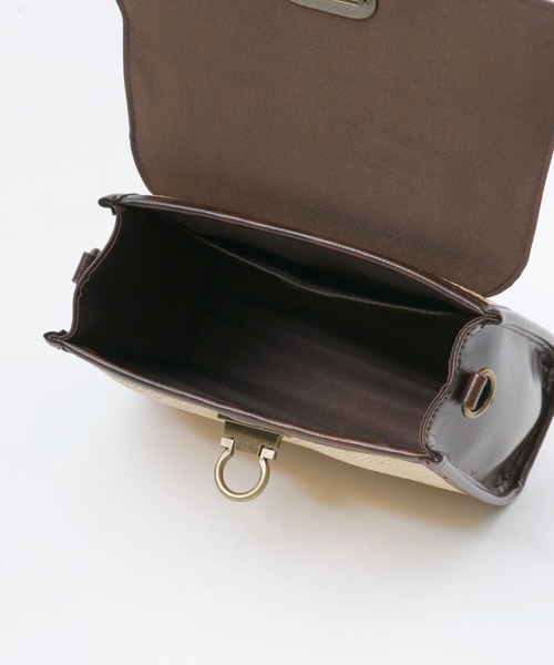 SENSE OF PLACE by URBAN RESEARCH（センスオブプレイスバイアーバンリサーチ）の「雑材コンビフラップショルダーバック（ショルダーバッグ・レディース・ブラウン/ブラック・ONE）」の10枚目の写真