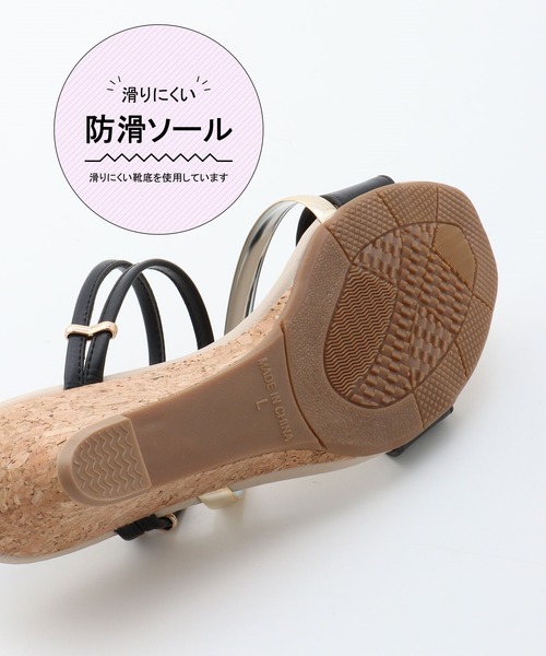 Honeys(ハニーズ)の「2Wayウエッジサンダル(サンダル・レディース・ブラック/ベージュ/ネイビー・S/M/L)」の16枚目の写真
