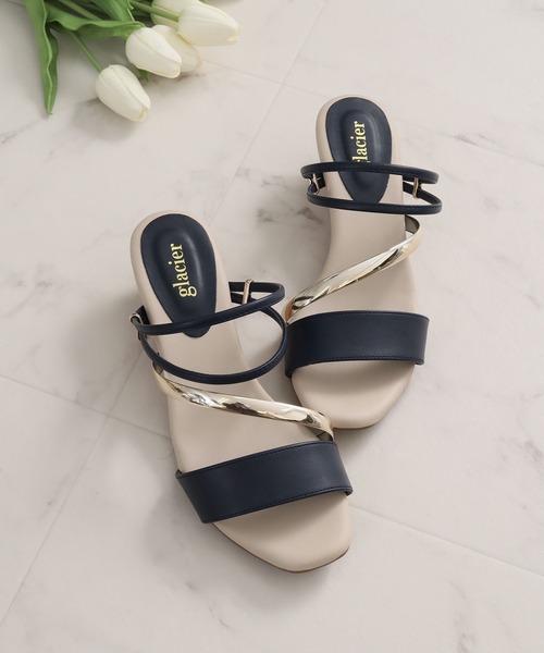 Honeys(ハニーズ)の「2Wayウエッジサンダル(サンダル・レディース・ブラック/ベージュ/ネイビー・S/M/L)」の5枚目の写真