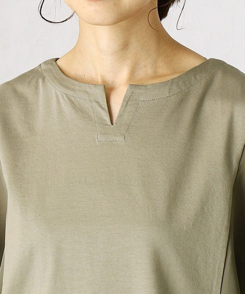 Comme　Ca　Mature（コムサマチュア）の「フリルカットソー（Tシャツ/カットソー・レディース・ホワイト/ブラック/カーキ・MEDIUM/LARGE）」の10枚目の写真