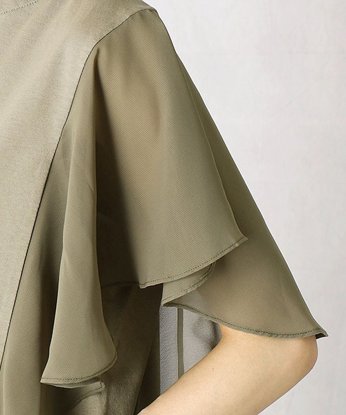 Comme　Ca　Mature（コムサマチュア）の「フリルカットソー（Tシャツ/カットソー・レディース・ホワイト/ブラック/カーキ・MEDIUM/LARGE）」の11枚目の写真