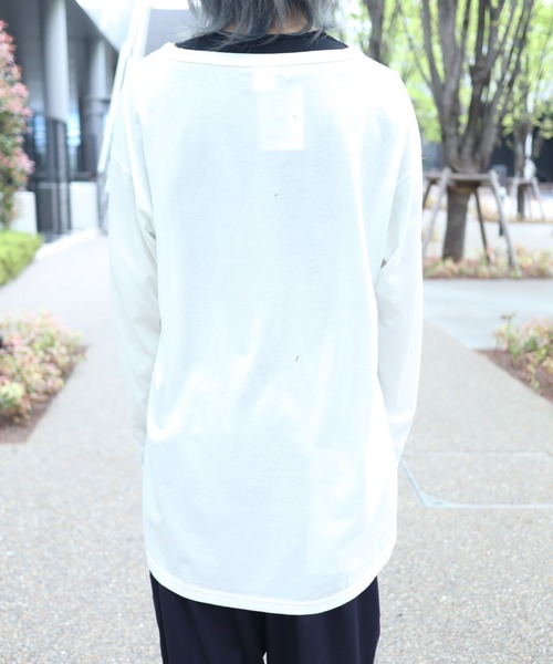 rovtski(ロフトスキー)の「CLASSIC ROV リネンコットン 麻の質感が心地よい裾ラウンドワイドネックLS(Tシャツ/カットソー・メンズ・ネイビー/オフホワイト/サックスブルー/ベージュ系その他/ライトグレー・FREE)」の17枚目の写真