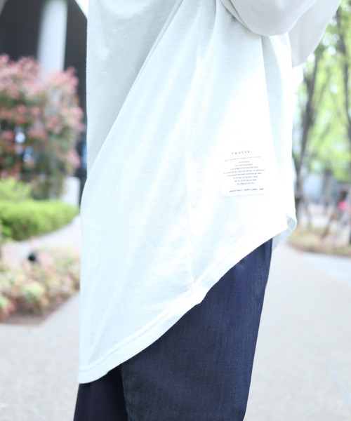 rovtski(ロフトスキー)の「CLASSIC ROV リネンコットン 麻の質感が心地よい裾ラウンドワイドネックLS(Tシャツ/カットソー・メンズ・ネイビー/オフホワイト/サックスブルー/ベージュ系その他/ライトグレー・FREE)」の19枚目の写真