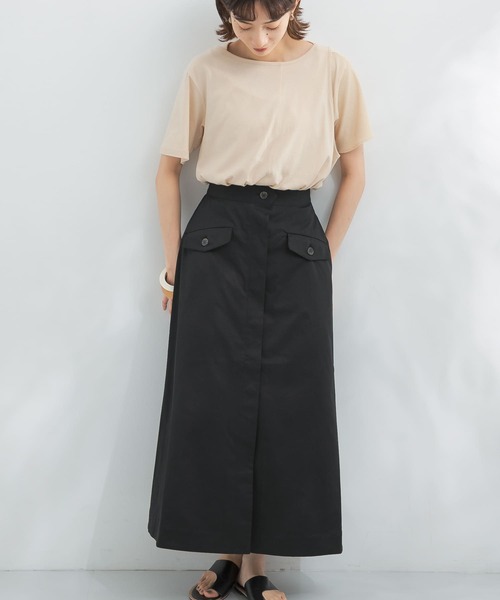 KBF(ケイビーエフ)の「フラップポケットボリュームスカート(スカート・レディース・ベージュ/アイボリー/ブラック・ONE)」の2枚目の写真