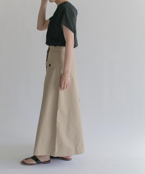 KBF(ケイビーエフ)の「フラップポケットボリュームスカート(スカート・レディース・ベージュ/アイボリー/ブラック・ONE)」の11枚目の写真