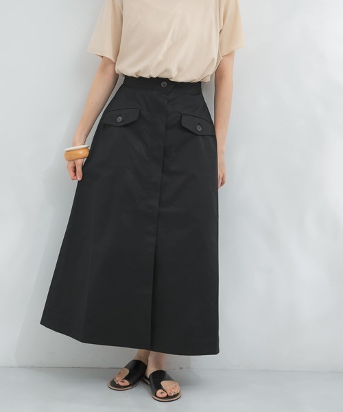 KBF(ケイビーエフ)の「フラップポケットボリュームスカート(スカート・レディース・ベージュ/アイボリー/ブラック・ONE)」の6枚目の写真