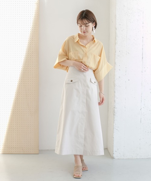 KBF(ケイビーエフ)の「フラップポケットボリュームスカート(スカート・レディース・ベージュ/アイボリー/ブラック・ONE)」の18枚目の写真