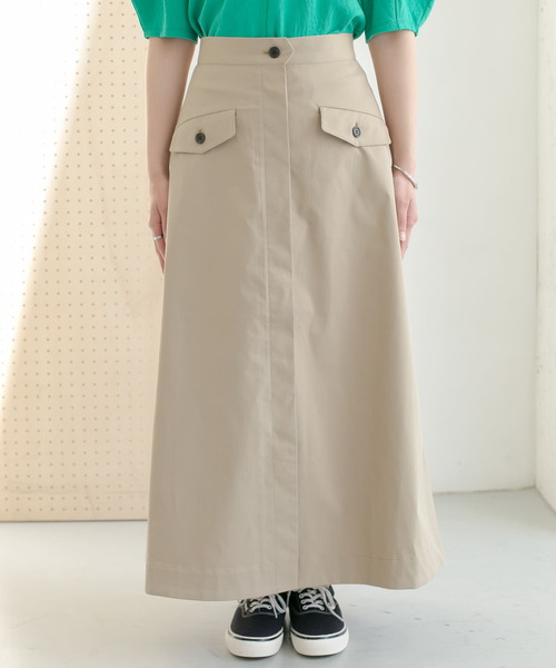 KBF(ケイビーエフ)の「フラップポケットボリュームスカート(スカート・レディース・ベージュ/アイボリー/ブラック・ONE)」の10枚目の写真