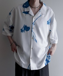 NILWAY | "Lily & Rose" Drape Oversize Shirt / 百合柄&薔薇柄ドレープオーバーサイズシャツ(シャツ/ブラウス)