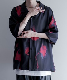 NILWAY | "Lily & Rose" Drape Oversize Shirt / 百合柄&薔薇柄ドレープオーバーサイズシャツ(シャツ/ブラウス)