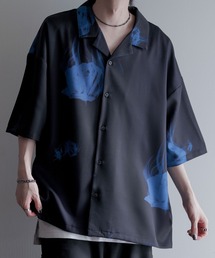 NILWAY | "Lily & Rose" Drape Oversize Shirt / 百合柄&薔薇柄ドレープオーバーサイズシャツ(シャツ/ブラウス)