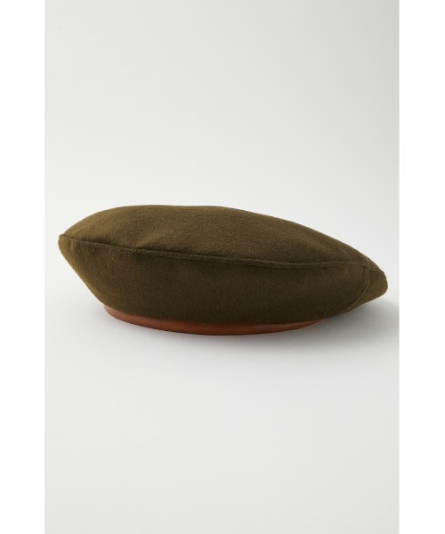 MOUSSY（マウジー）の「F/LEATHER PIPING ベレー（ハンチング/ベレー帽・レディース・ブラック/カーキ/マジェンタ・FREE）」の3枚目の写真