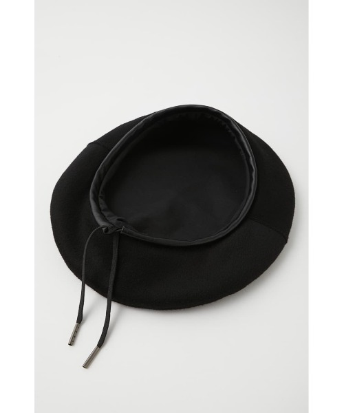 MOUSSY（マウジー）の「F/LEATHER PIPING ベレー（ハンチング/ベレー帽・レディース・ブラック/カーキ/マジェンタ・FREE）」の7枚目の写真