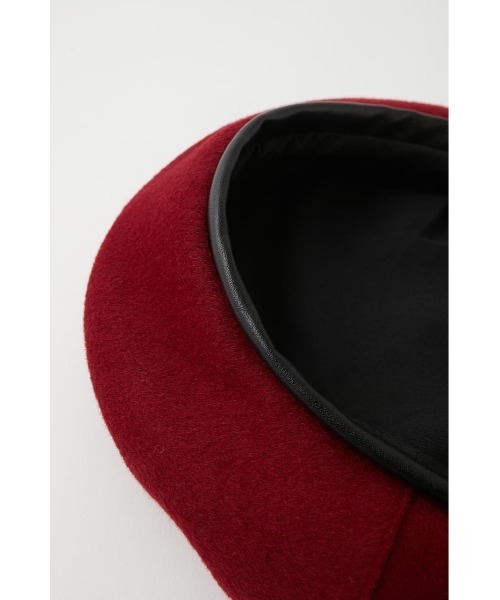 MOUSSY（マウジー）の「F/LEATHER PIPING ベレー（ハンチング/ベレー帽・レディース・ブラック/カーキ/マジェンタ・FREE）」の16枚目の写真
