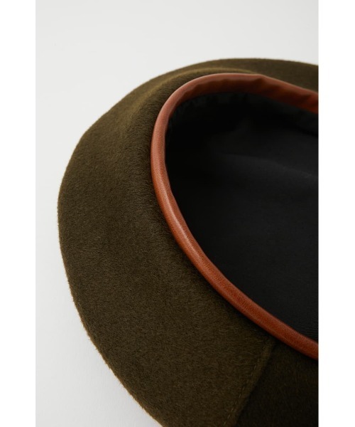 MOUSSY（マウジー）の「F/LEATHER PIPING ベレー（ハンチング/ベレー帽・レディース・ブラック/カーキ/マジェンタ・FREE）」の22枚目の写真
