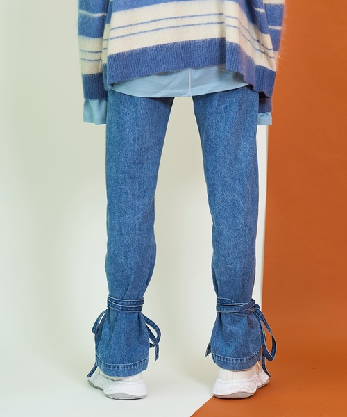 LiNoH(リノー)の「ベルテッドデニムパンツ/BELTED DENIM PANTS(デニムパンツ・メンズ・インディゴブルー・1/2)」の11枚目の写真