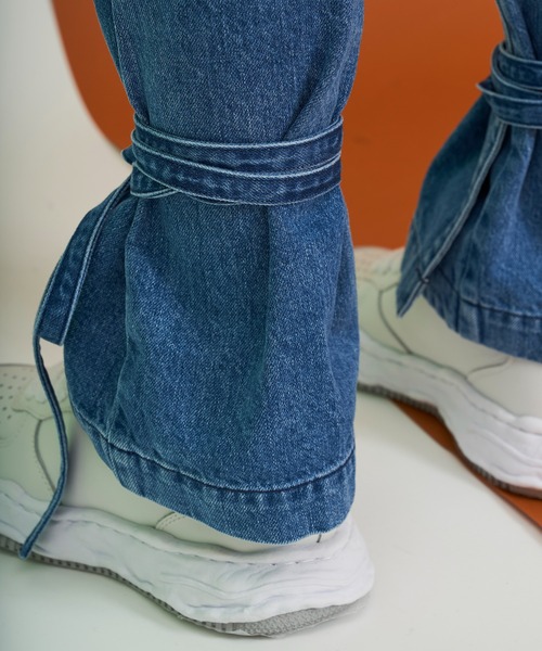 LiNoH(リノー)の「ベルテッドデニムパンツ/BELTED DENIM PANTS(デニムパンツ・メンズ・インディゴブルー・1/2)」の17枚目の写真
